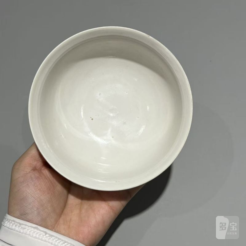 明代 白釉高足杯 - 图5